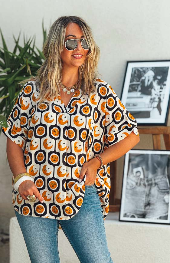 GRACE short-sleeve blouse