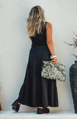 Jupe ONDINE longue noire