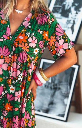 GIANA long dress, short sleeves