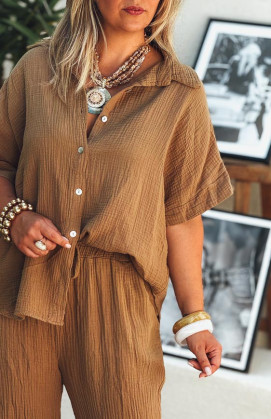 Camel PERLA short-sleeved shirt