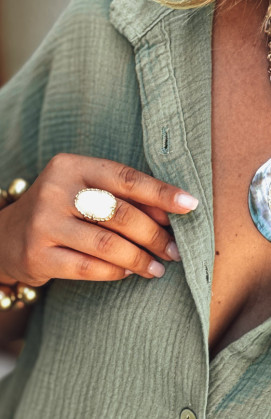 Cream SILKY ring