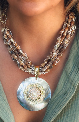 Collier PLAYA nacré foncé