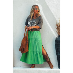 Jupe GRETA longue verte