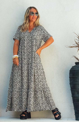 Robe VICTOIRE longue manches courtes