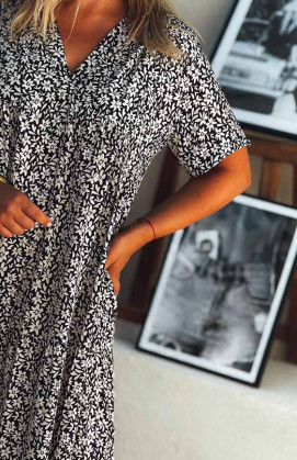 Robe VICTOIRE longue manches courtes
