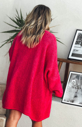 Gilet RANDY mi-long fuchsia