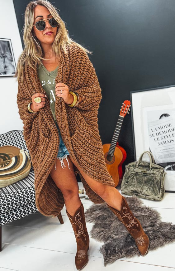 Caramel GINO long cardigan