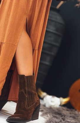 Jupe GRETA longue caramel