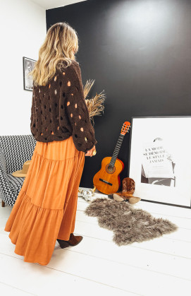 Jupe GRETA longue caramel