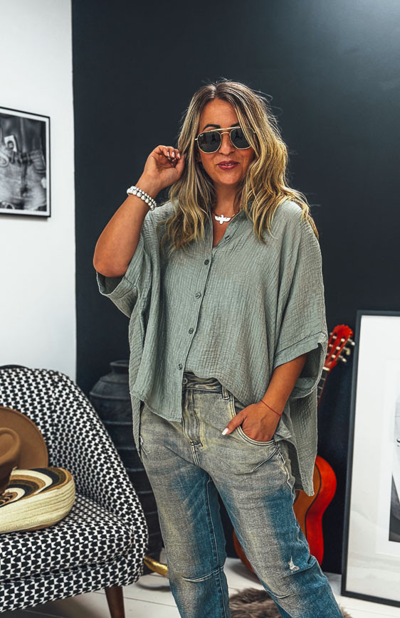 Khaki MAGALI short-sleeve shirt