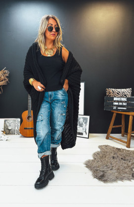 Black GINO long cardigan