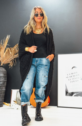 Gilet GINO long noir