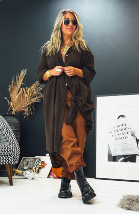 Robe MEGAN longue chocolat