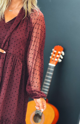 Burgundy MARJORIE long dress