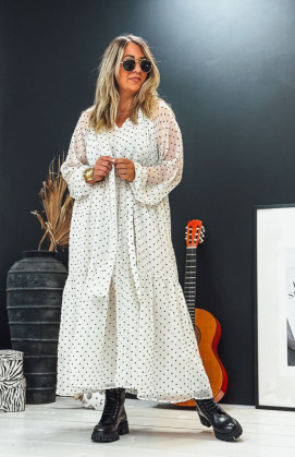 White MARJORIE long dress