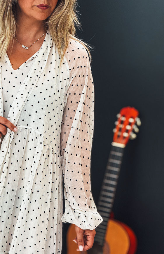 White MARJORIE long dress
