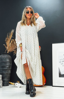 White MARJORIE long dress