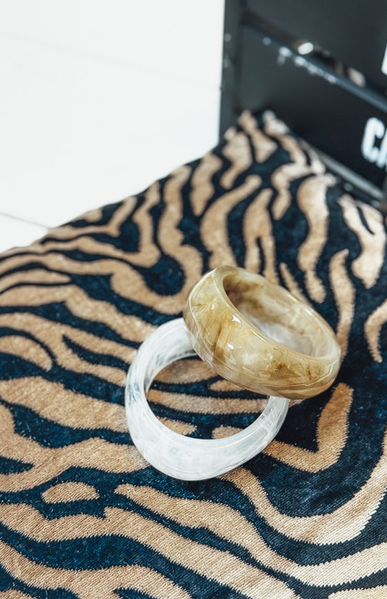 White CALUM bangle bracelet