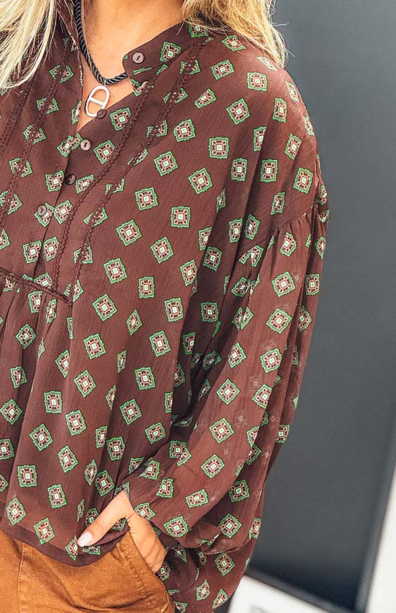 Blouse MARYSE chocolat