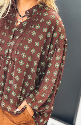 Blouse MARYSE chocolat