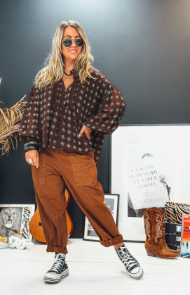Chocolate MARYSE blouse
