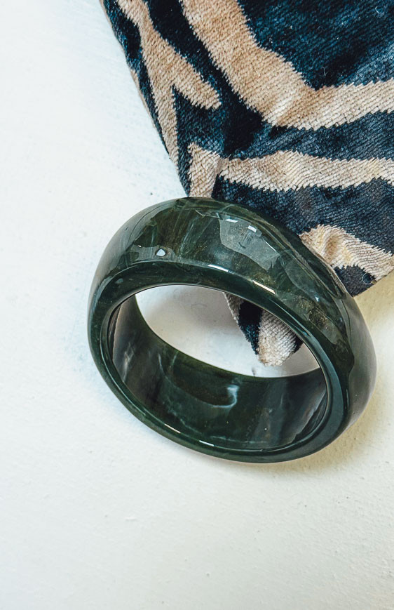 Dark green CALUM bangle bracelet