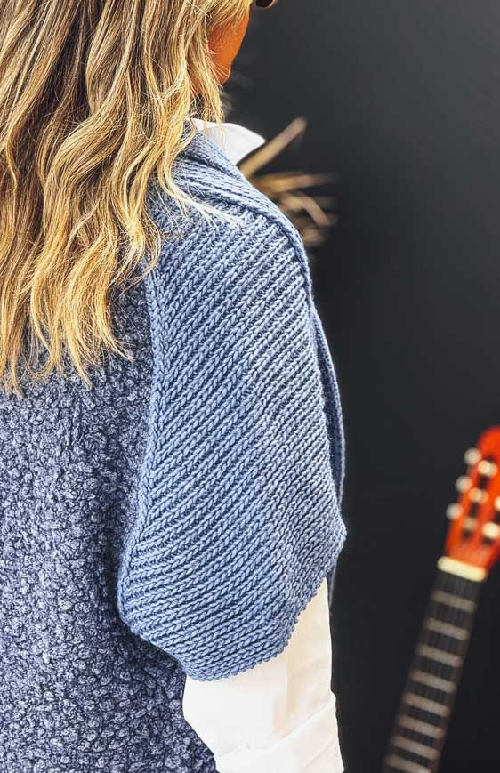 Blue DOLCE long cardigan with short sleeves