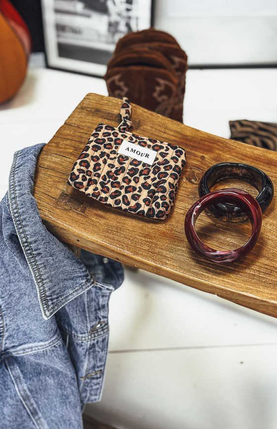 Mini-pochette ROBBIE léopard