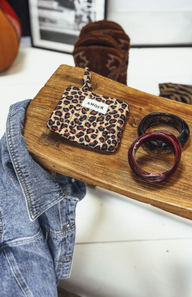 Mini-pochette ROBBIE léopard