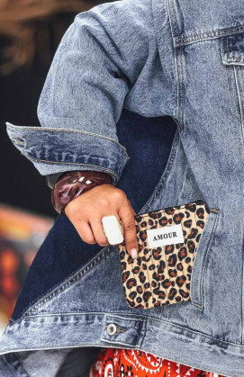Mini-pochette ROBBIE léopard