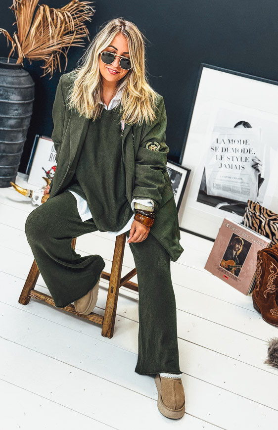 Olive green ALESSIO pants
