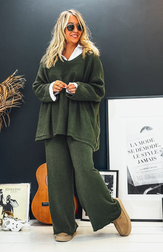 Olive green ALESSIO pants