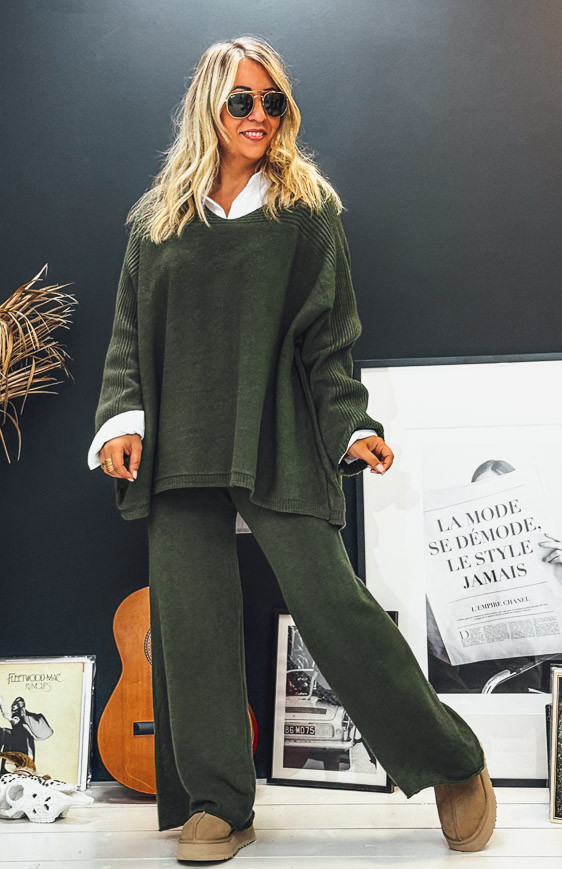 Olive green ALESSIO pants
