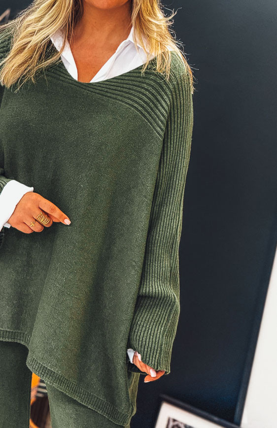 Olive green ALESSIO sweater