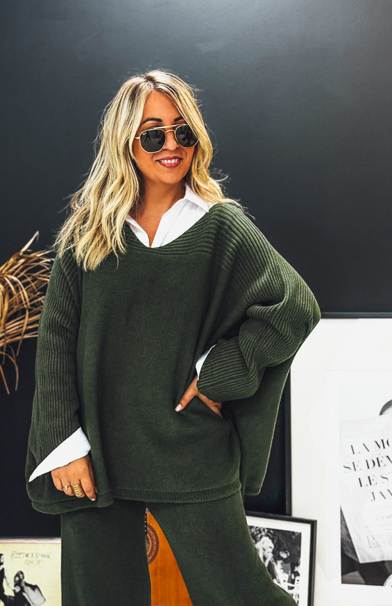 Olive green ALESSIO sweater