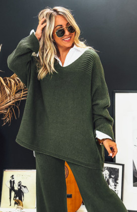Pull ALESSIO vert olive