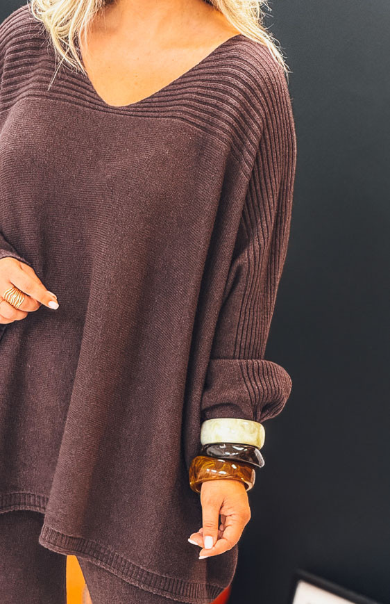Chocolate ALESSIO sweater