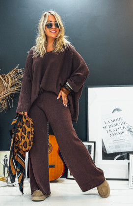 Chocolate ALESSIO sweater