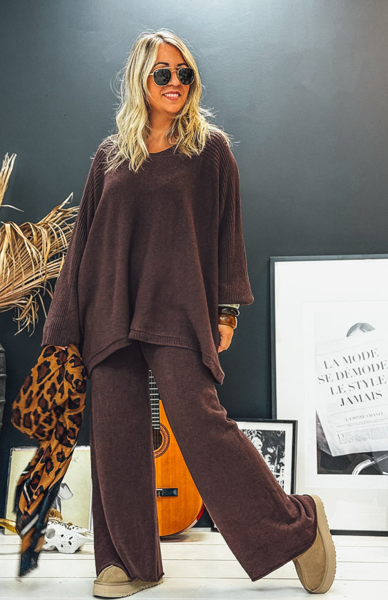 Chocolate ALESSIO sweater