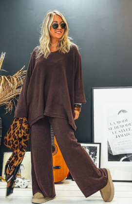 Chocolate ALESSIO sweater