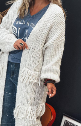 Gilet DUSTIN long beige clair