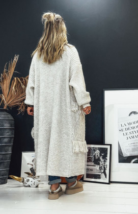 Light beige DUSTIN long cardigan