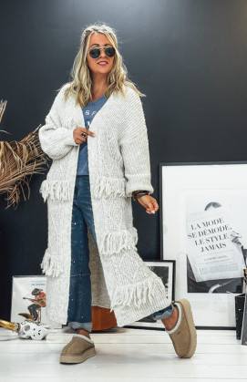 Gilet DUSTIN long beige clair