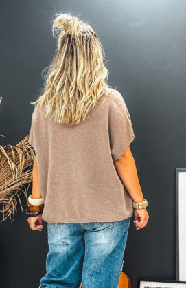 Gilet MARC manches courtes taupe foncé