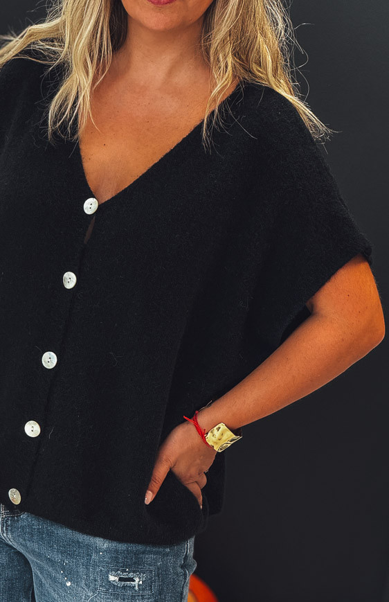 Gilet MARC manches courtes noir