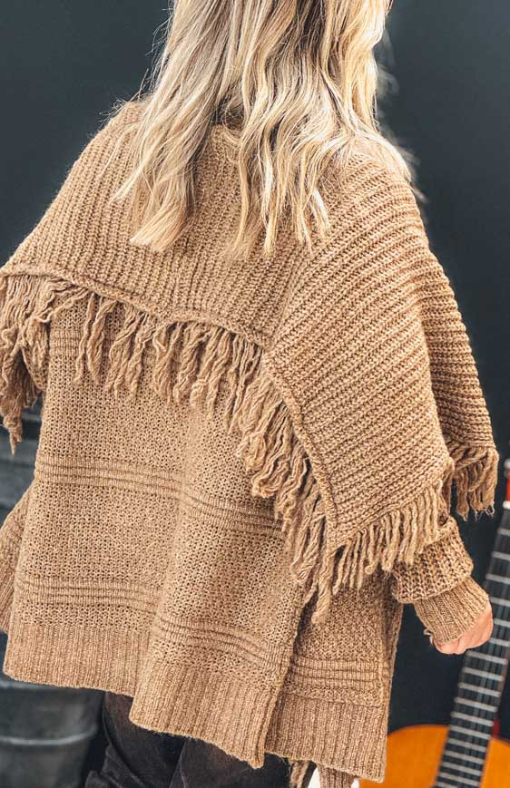 Gilet DAVIS court camel