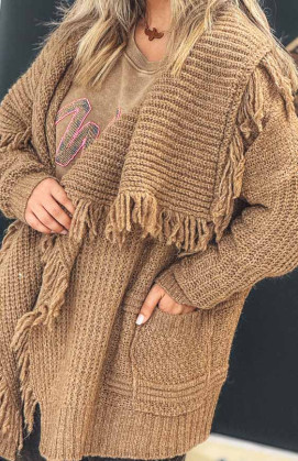 Gilet DAVIS court camel
