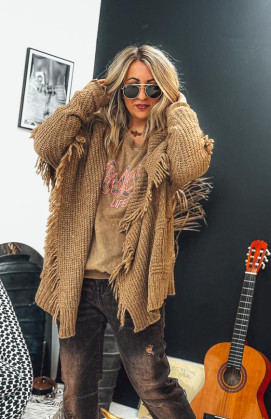 Gilet DAVIS court camel