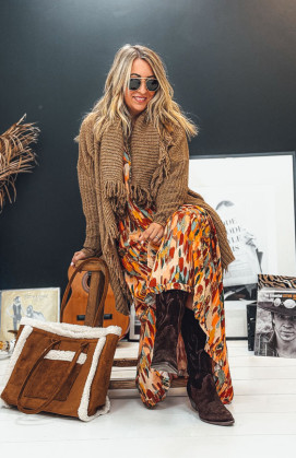 Gilet DAVIS court camel