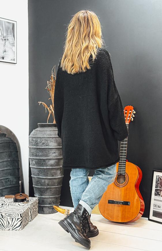 Pull KRAVITZ long noir